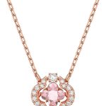 SWAROVSKI Sparkling Dance Clover Jewelry Collection, Rose Gold Tone Finish, Pink Crystals, Clear Crystals